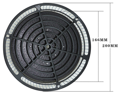 Black mineral plate 166 mm diameter inside